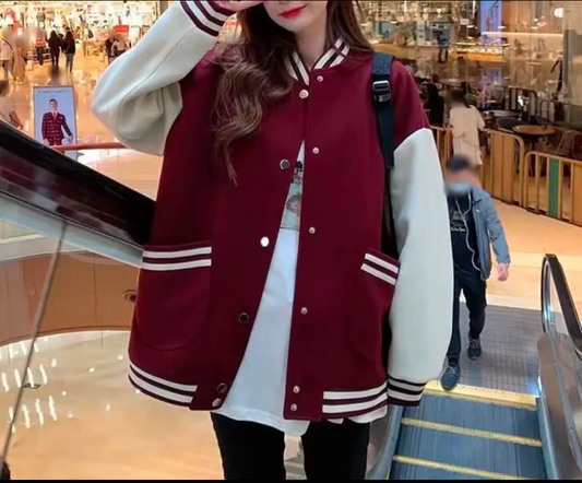 Vintage American Style Jacke Baseball Highschool Jacke Übergangszeit korean vers