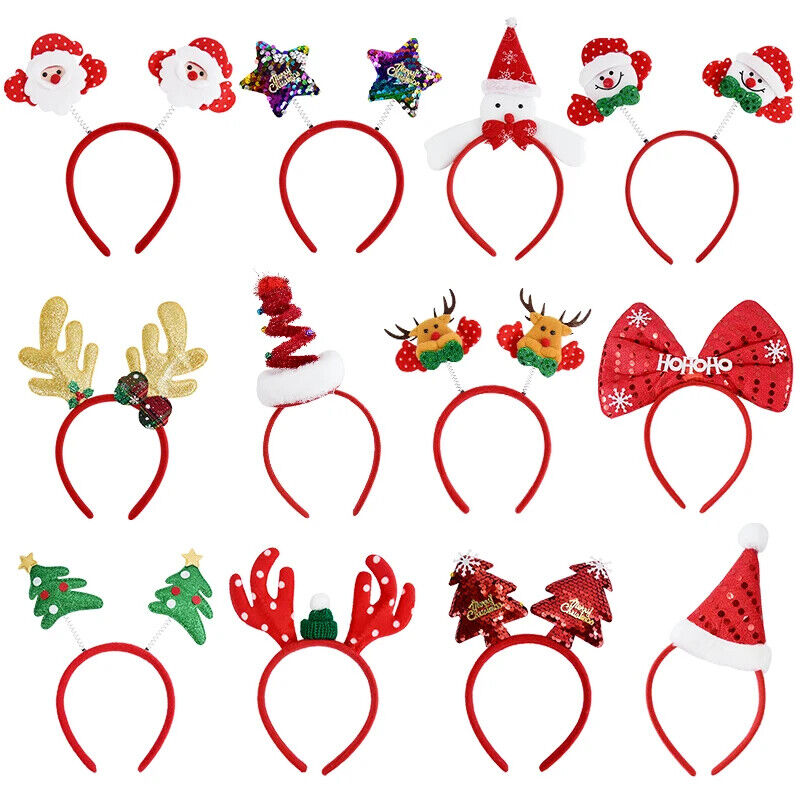Weihnachten Stirnband Dekoration Weihnachtsmann Lustig Elch Xmax Baum Haarschmuc