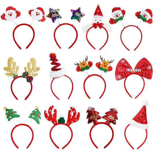 Weihnachten Stirnband Dekoration Weihnachtsmann Lustig Elch Xmax Baum Haarschmuc