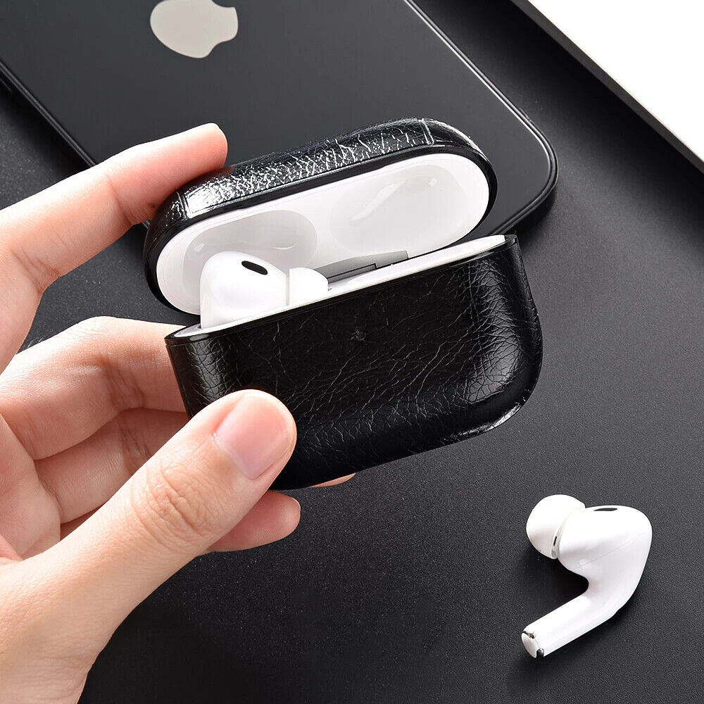 HABO Airpods Schutzhülle Kunstleder Case für Airpods Business Abdeckung 