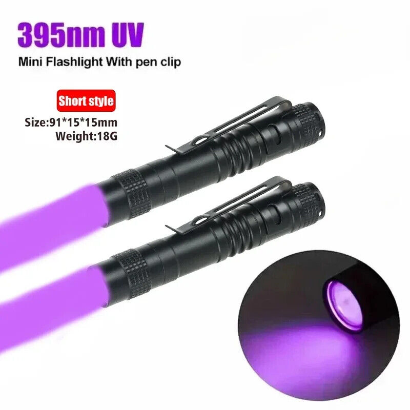 HABO 365/395Nm Uv-Taschenlampe Ultraviolett klein Schwarzlicht Erkennungs Lampe