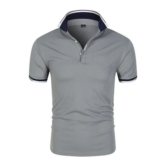 HABO Urbanes Herren-Polo Shirt Schlankes Design mit Klassischem Streifen Detail