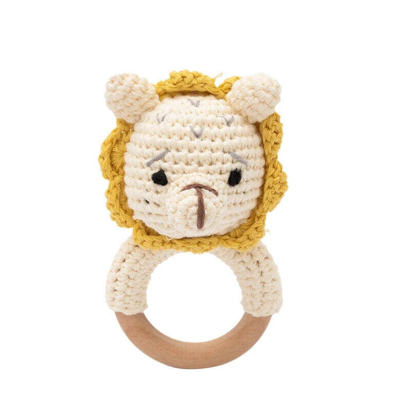 HABO Baby Häkel Tier Rassel Mit Ring Bär Teddy Hase Hund Spielzeug Kleinkind