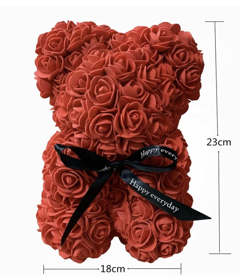 Rosen Teddybär Blumen / Valenstinstag Geschenk Freundin Freund Rot/Rosa/Blau/Wei