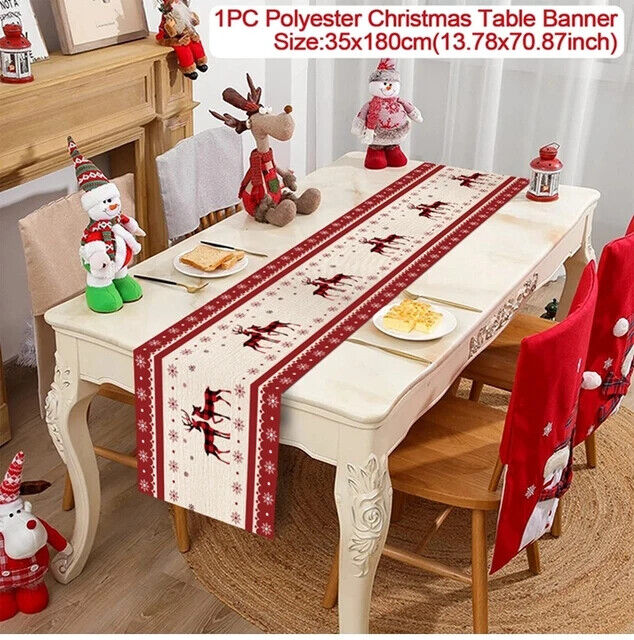 Tischdecke Weihnachten Tisch Läufer Dekoration Christmas Tischbezug Tischdeko