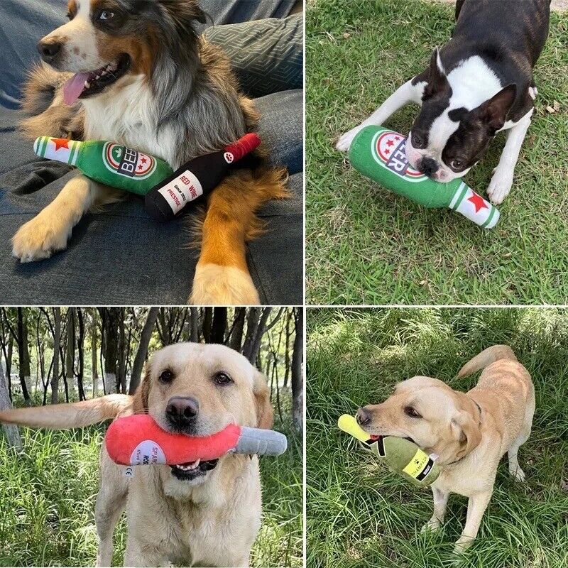 Hunde Spielzeug Flaschen Weinflasche Whisky Vodka Bierflasche Haustier Lustig