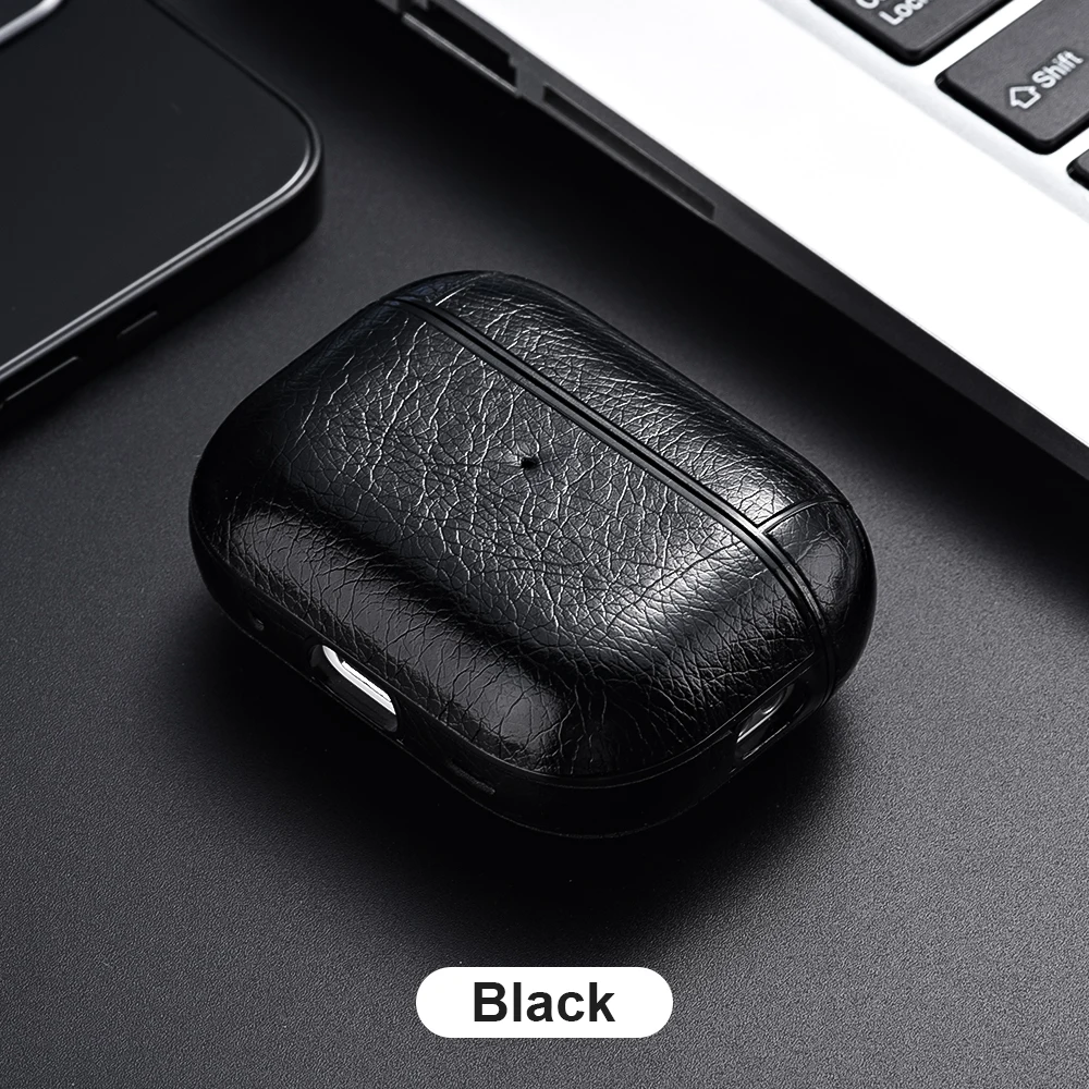 HABO Airpods Schutzhülle Kunstleder Case für Airpods Business Abdeckung 