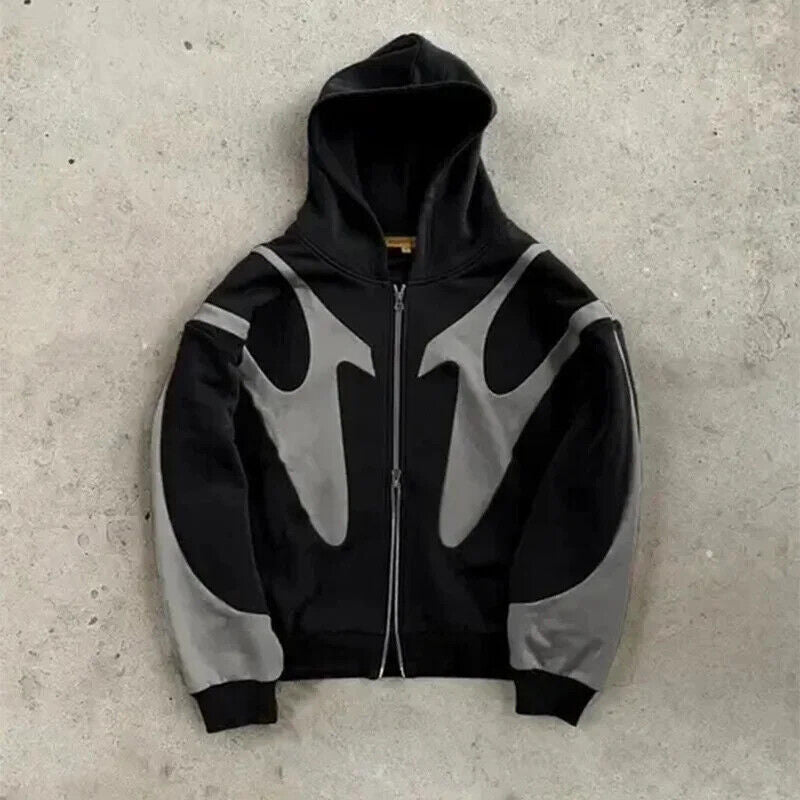 HABO American Retro Hoodie –  Harajuku Style, Paar Reißverschluss Sweatshirt