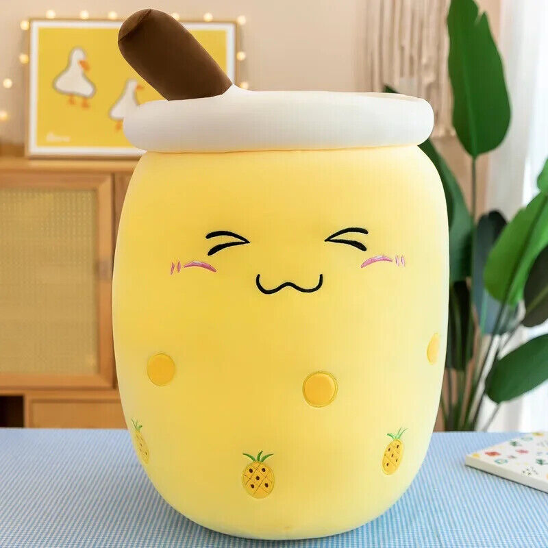 Bubble Tea Plüschtier Kuscheltier Boba Stofftier Niedlich weich Kinder Geschenk