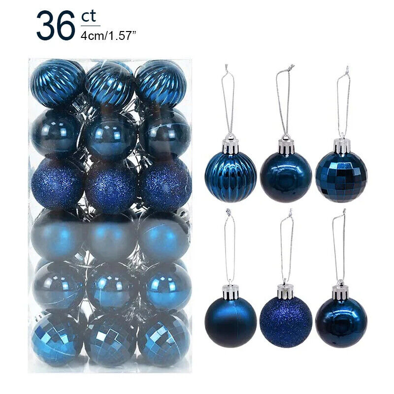 Weihnachtskugeln Weihnachtbaum Kugeln Dekoration für Christbaum Bunt Gold Silber