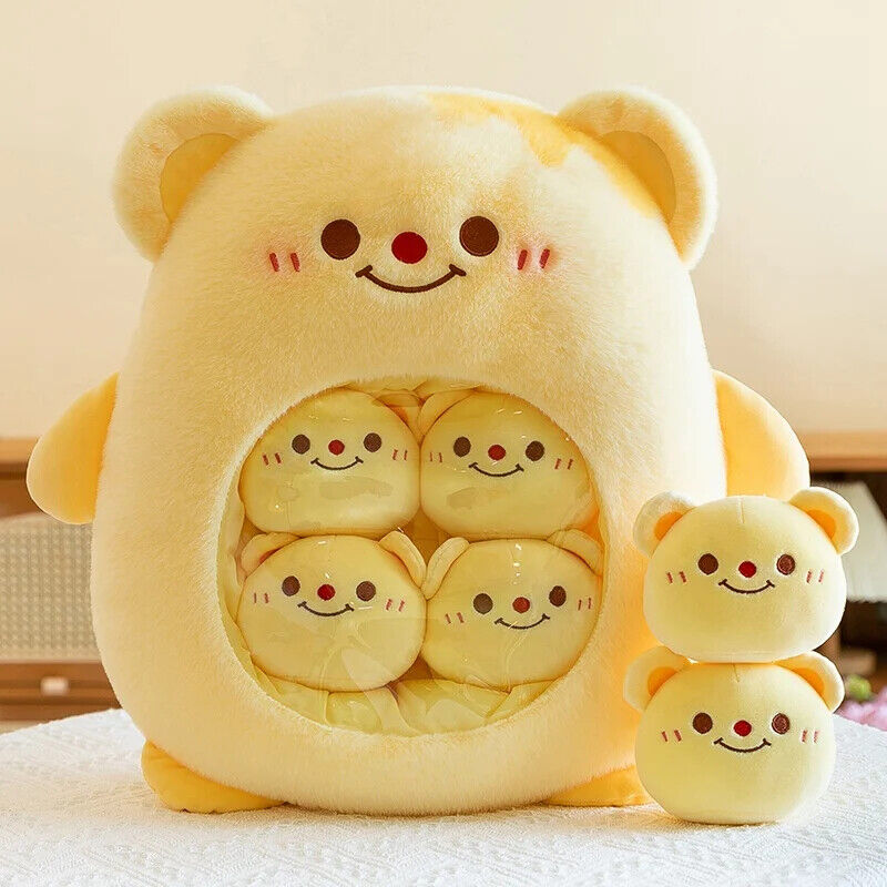 Plüsch-Snacktasche – Süße Mini-Puppen & Kissen im Frucht- und Tierdesign