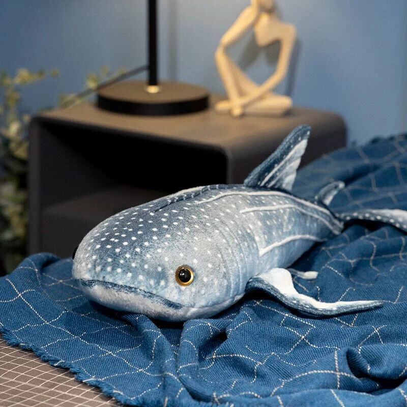 HABO 60Cm Walhai Plüschtier Kuscheltier Riesig Meer Hai Wal Geschenk Kinder Blau
