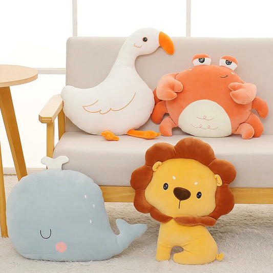 Kawaii-Plüschspielzeug Kuscheltier Geburtstag Geschenke Wals, Gans, Krabbe, Löwe