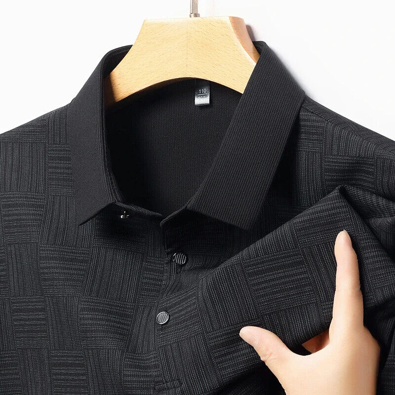 HABO Bedrucktes Business-Casual Polo-Shirt für Herren – Kurzarm, Bequemes