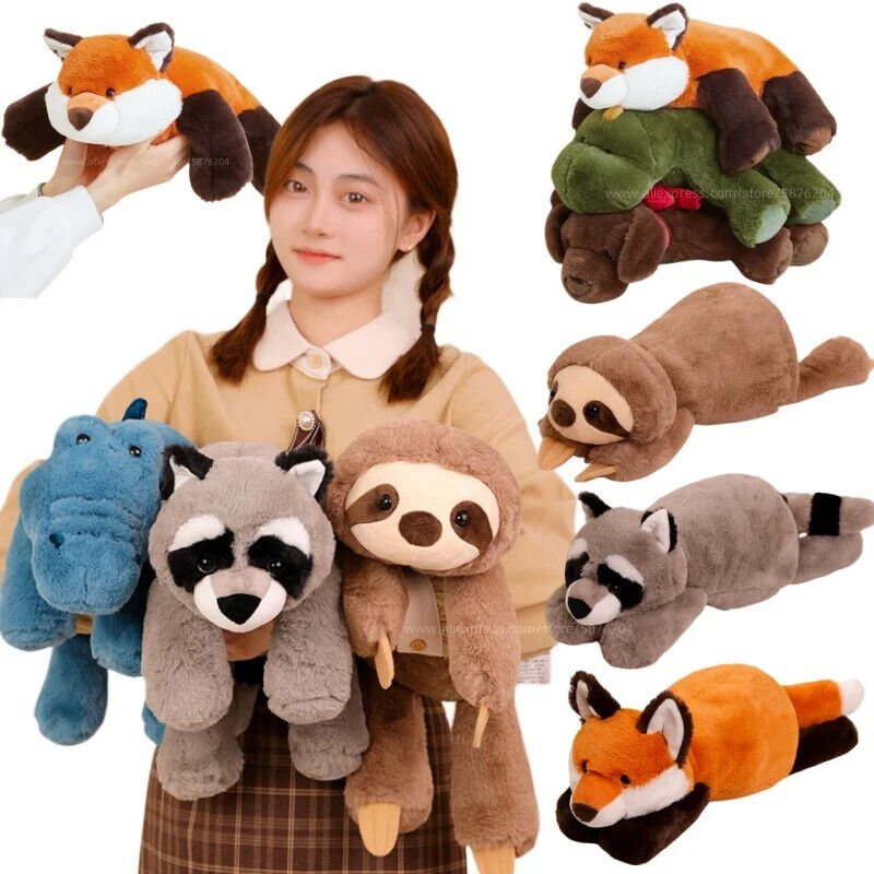Waschbär Fuchs Krokodil Faultier Kuscheltier Plüschtier 45–70 Cm Weich Geschenk