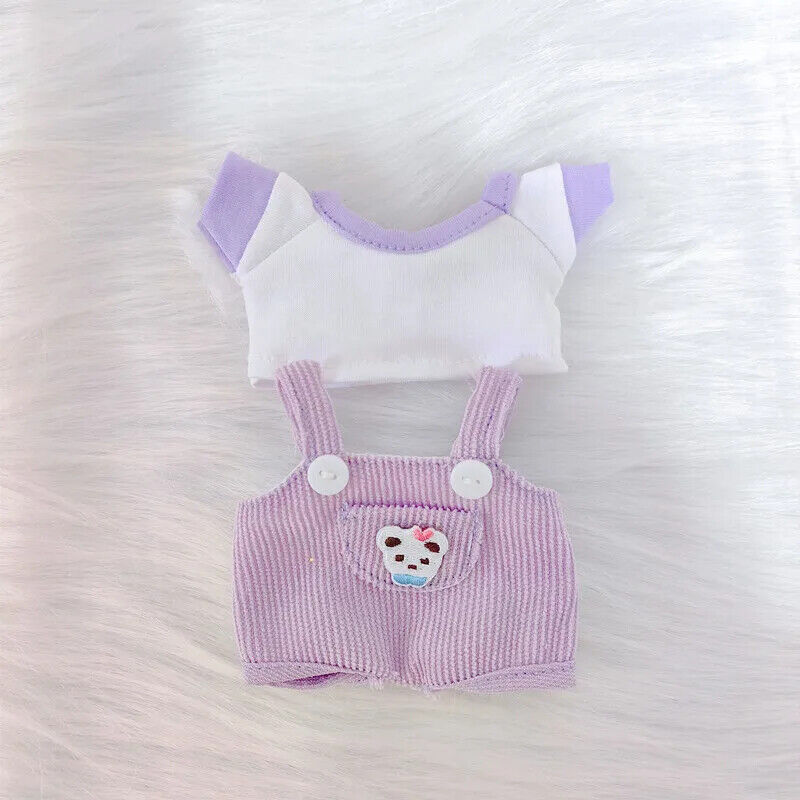 Puppenkleider für 17 cm Baumwoll-Idolpuppen – Prinzessinnenkleid und Overalls