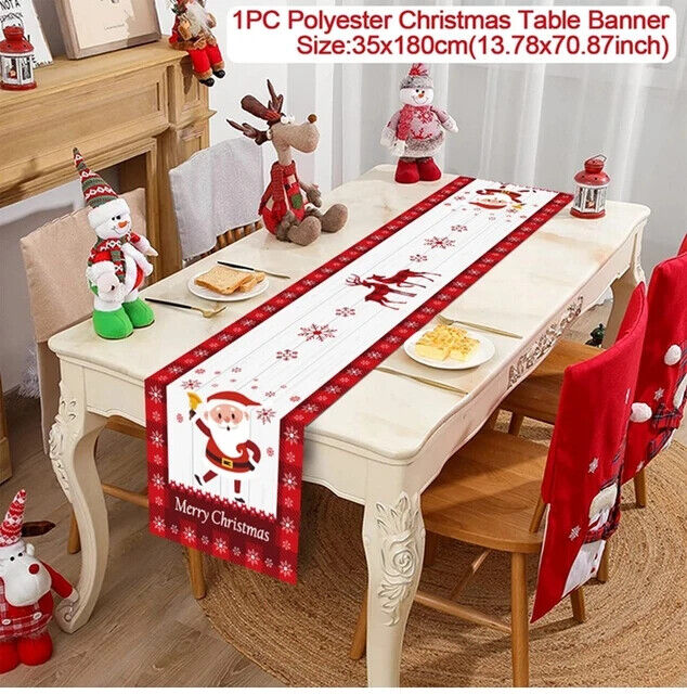 Tischdecke Weihnachten Tisch Läufer Dekoration Christmas Tischbezug Tischdeko