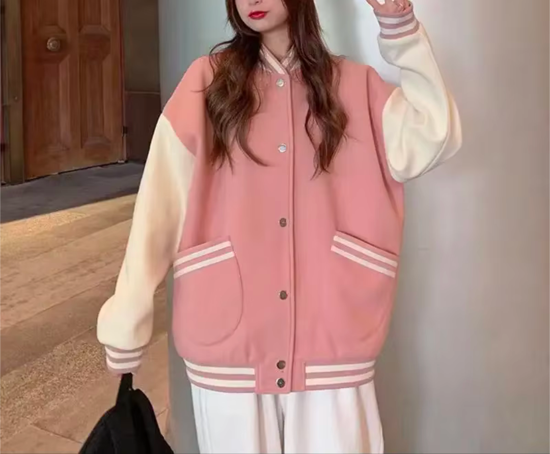 Vintage American Style Jacke Baseball Highschool Jacke Übergangszeit korean vers