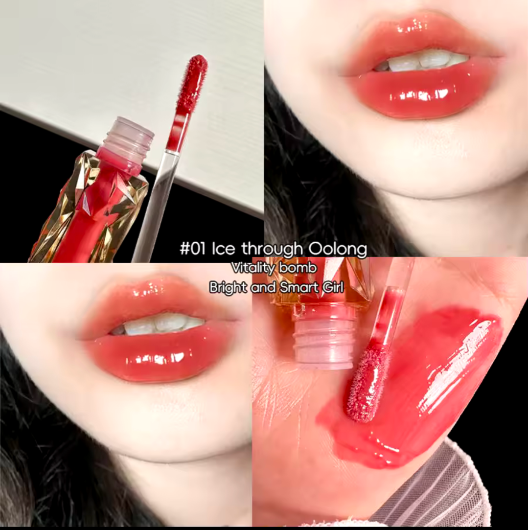 Korean Style Lipgloss langlebig feuchtigskeitsspend wasserfest glossy
