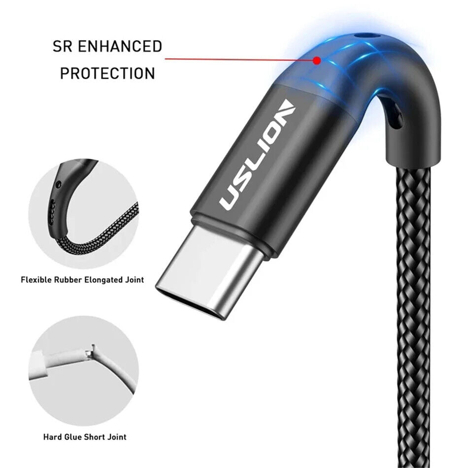 USB Typ C Datenkabel Für Samsung Xiaomi Typ C Ladegerät Schnellladung Handy
