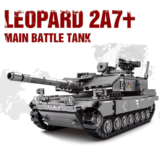 HABO Baustein Set Panzer Fahrzeug Armee Bausteine Leopard 2A7 Figur Bausteine