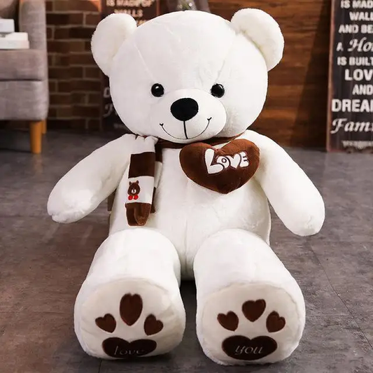 Teddybär Mit Schal Kuscheltier süßer Bär Plüschtier Geschenk für Kinder 4 Farben