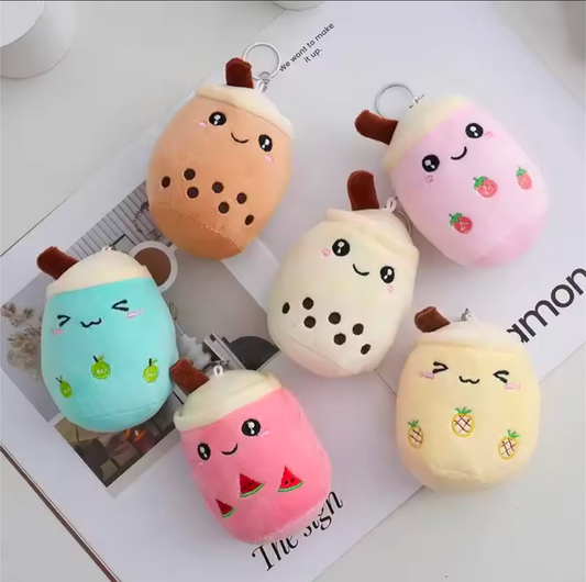Bubble Tea Plüsch Schlüsselanhänger süßer Milk Tea Anhänger