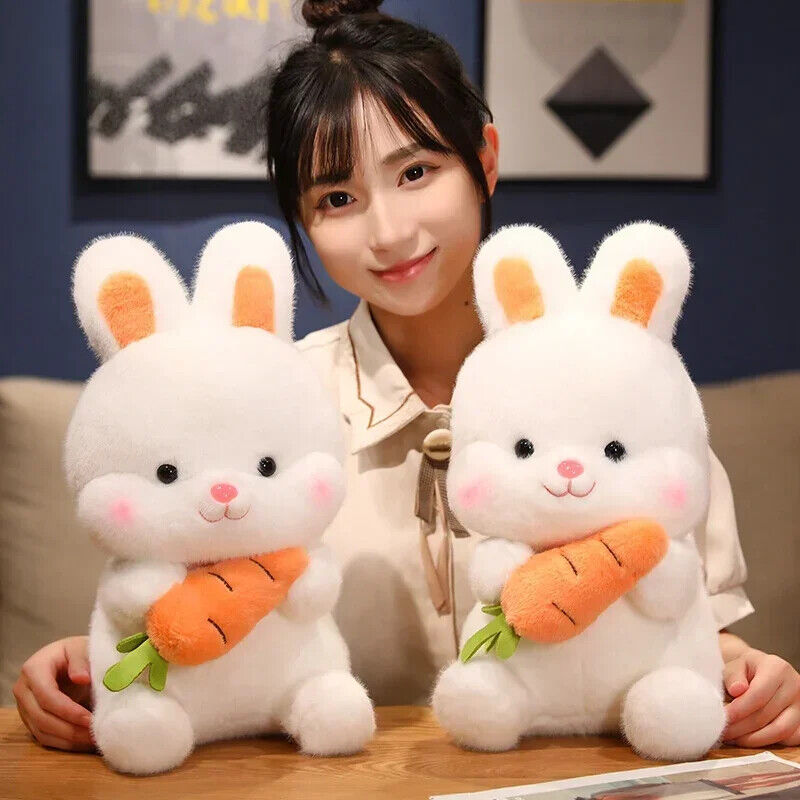 Süßer Hase mit Karotte Plüschtier Kuscheltier Kaninchen Stofftier Spielzeug