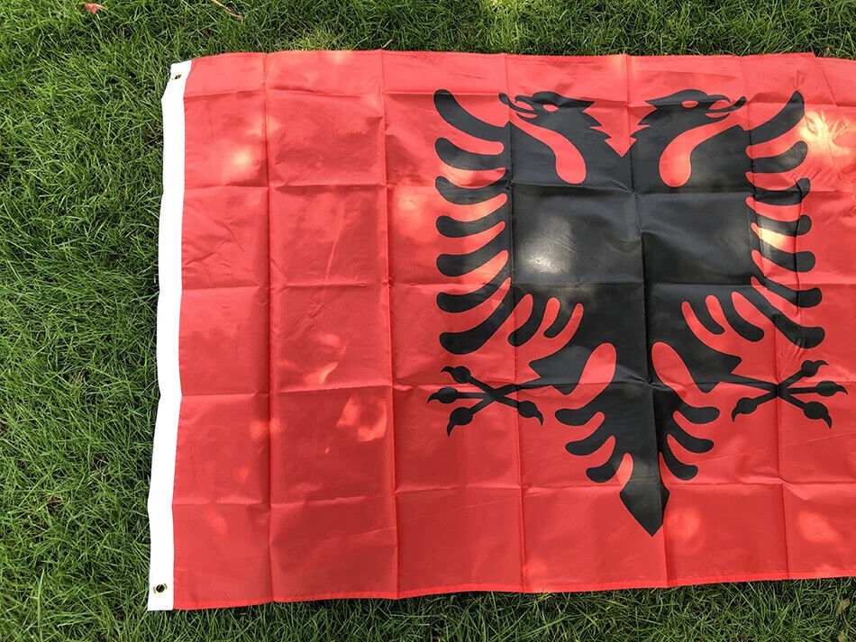 HABO Albanien Flagge 90 x 150 cm Fahne Shqipëria Rot Doppelkopf Adler Albaner 