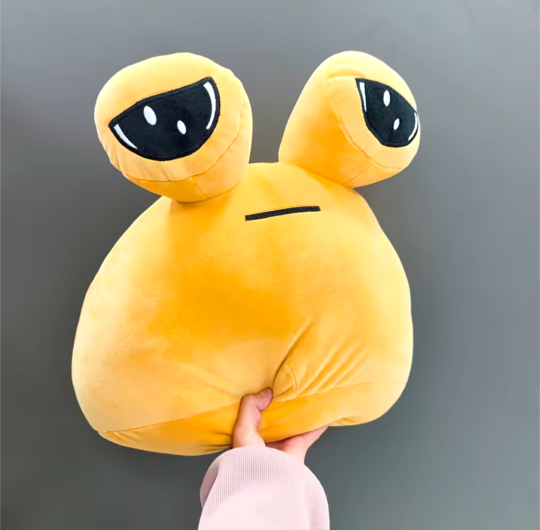 Pou Spielzeug Kuscheltier Plüschtier Brauner Ballgroße Augen 32cm