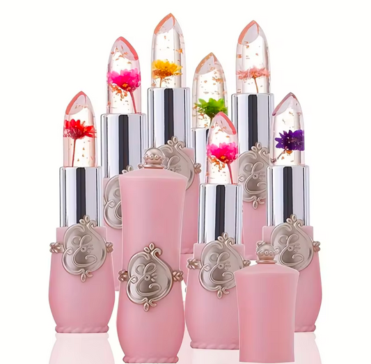 Lippenstift mit Blume mehrfarbig Feuchtigkeit Stift Mädchen