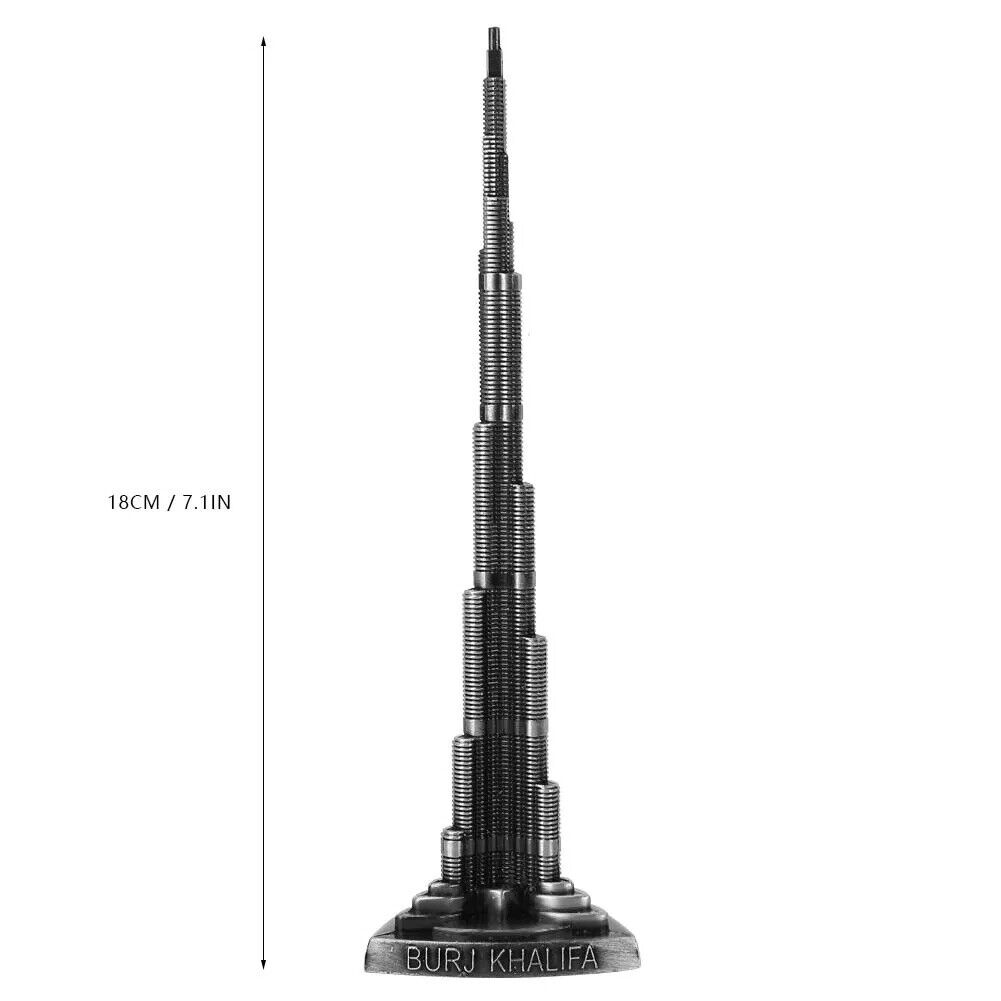 Burj Khalifa 18cm Tower Modell Metall Miniatur Dubai Kunsthandwerk Büro Deko