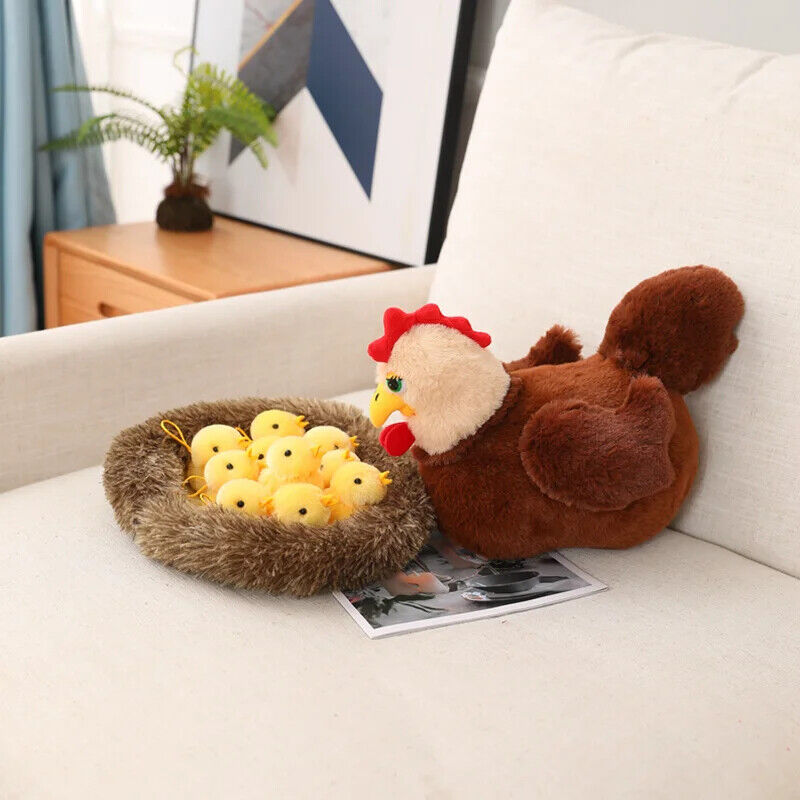 Plüsch Spielzeug Schwan/Huhn Mutter Lebensechte Tiere 