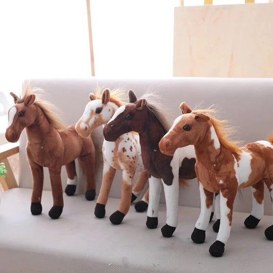 Pferd Plüschtier 28cm Groß Stofftier Kinder Geschenk Realistisch Deko Kuschel