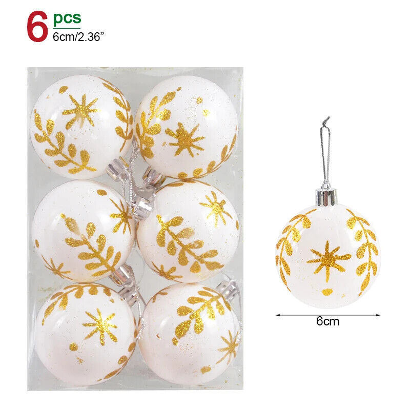 Weihnachtskugeln Weihnachtbaum Kugeln Dekoration für Christbaum Bunt Gold Silber
