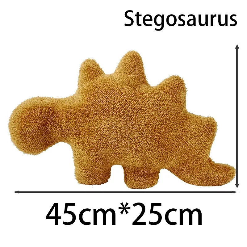 Dino Nugget Kissen Plüsch Kinder Dinosaurier Geschenk Tyrannosaurus Braun