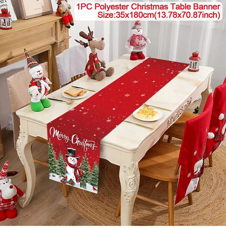 Tischdecke Weihnachten Tisch Läufer Dekoration Christmas Tischbezug Tischdeko