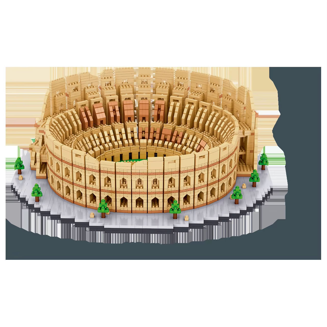 HABO Bausteine Sehenswürdigkeiten Realistisch Kolosseum Eiffel Turm Louvre Pisa