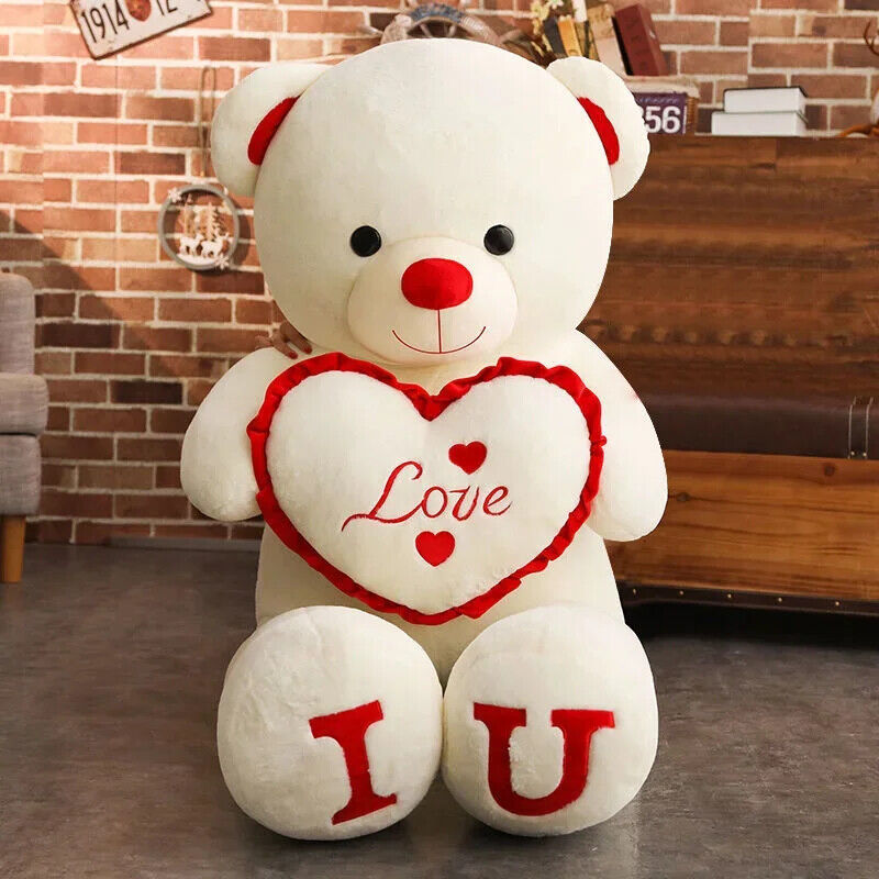 HABO 80/100Cm Großer Plüsch Teddybär Kuscheltier Stofftier Bär süß Weihnachten