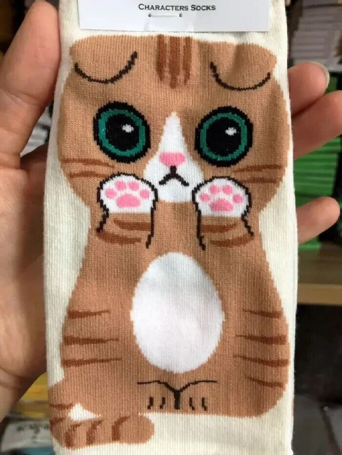 HABO Baumwoll Socken Katzen Bären Design lustige Socken atmungsaktiv Geschenk
