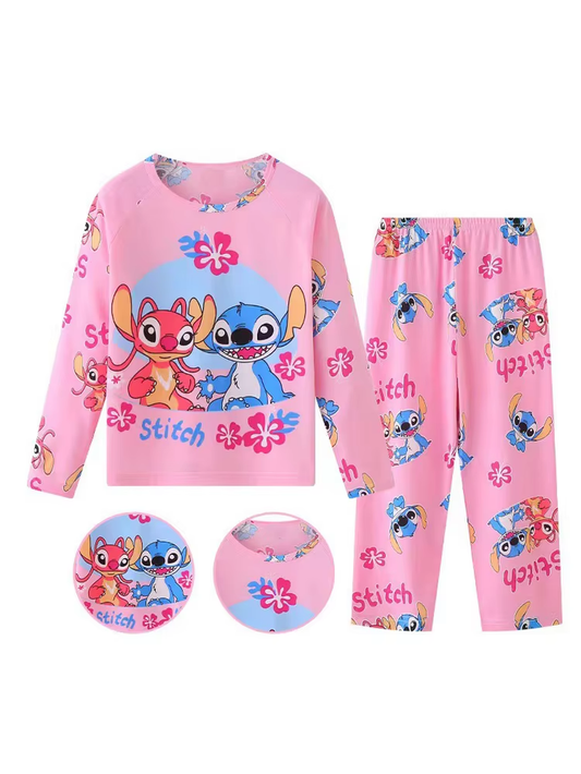 Stich Kinder Pyjamas Schlafanzug Für Jungen Und Mädchen 2 Teiler Sets Geschenk