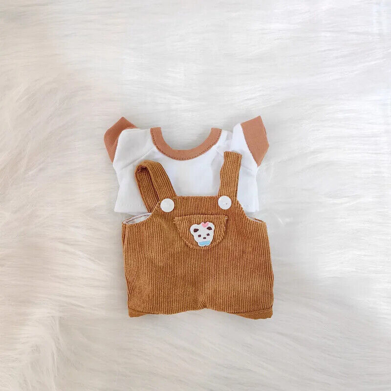 Puppenkleider für 17 cm Baumwoll-Idolpuppen – Prinzessinnenkleid und Overalls