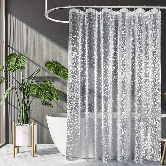 HABO Duschvorhang Mit Glitzer Stein Effekt Undurchsichtig Bad Dusche Badewanne