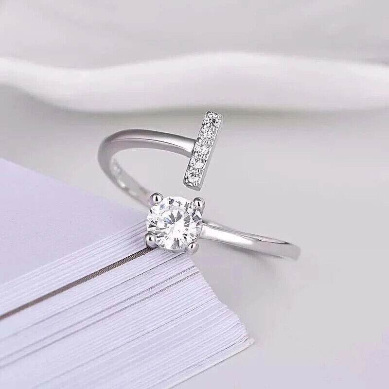 Buchstabenring Gold Silber A-Z Größenverstellbare Größe Ring Für Frauen Geschenk