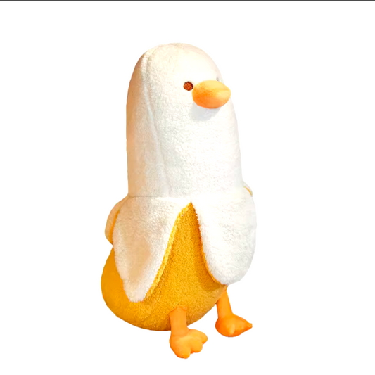 Banane Kuscheltier Plüschtier geschält Ente Geschenk weich gelb weiß 50cm