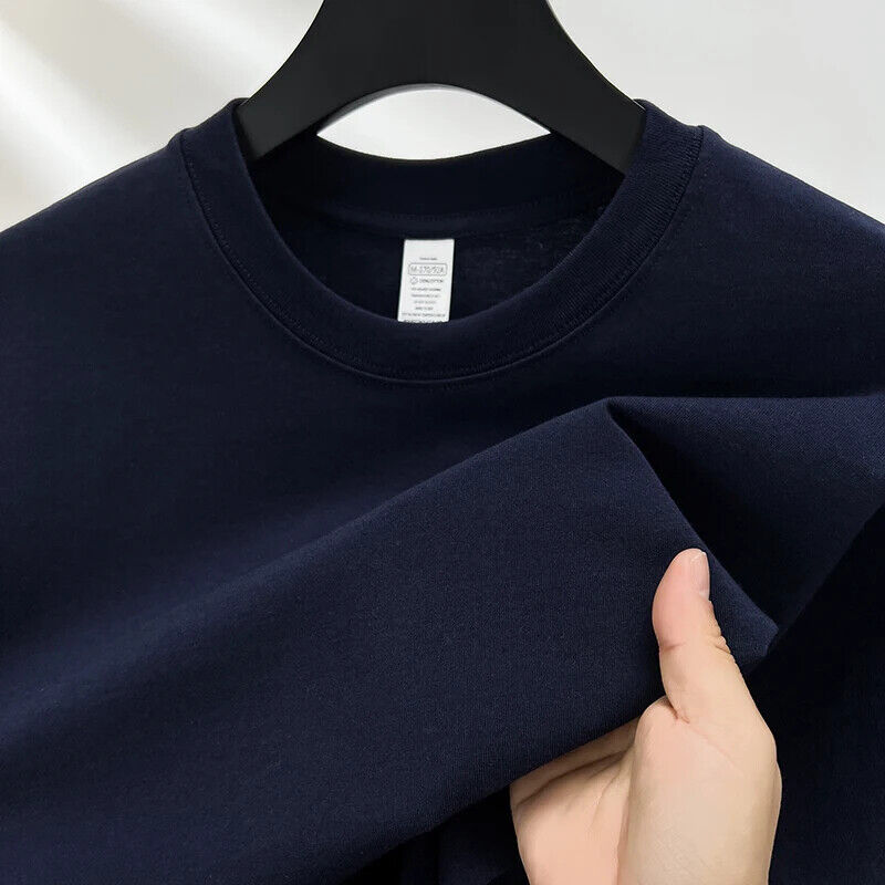HABO Baumwolle Herren T-Shirt – Sommer High-End Marke Rundhals , Atmungsaktiv