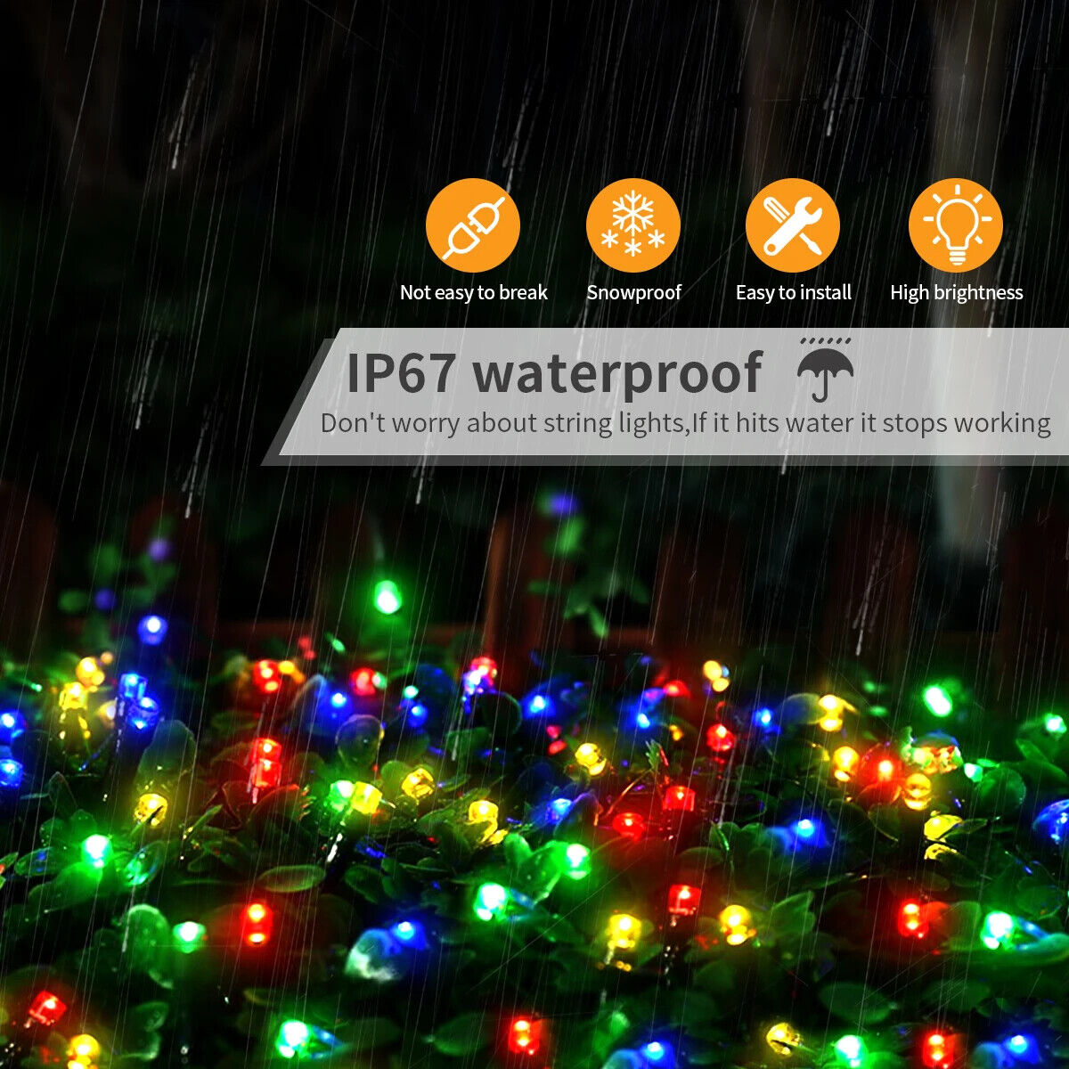 Lichterkette Weihnachten Weihnachtsbaum Christbaum Lichter Wasserdicht Outdoor 