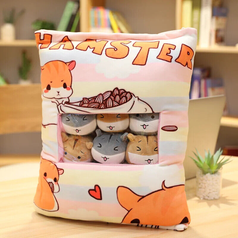 Plüsch-Snacktasche – Süße Mini-Puppen & Kissen im Frucht- und Tierdesign