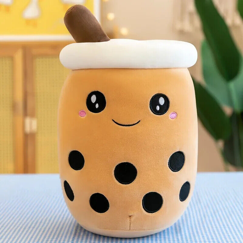 Bubble Tea Plüschtier Kuscheltier Boba Stofftier Niedlich weich Kinder Geschenk
