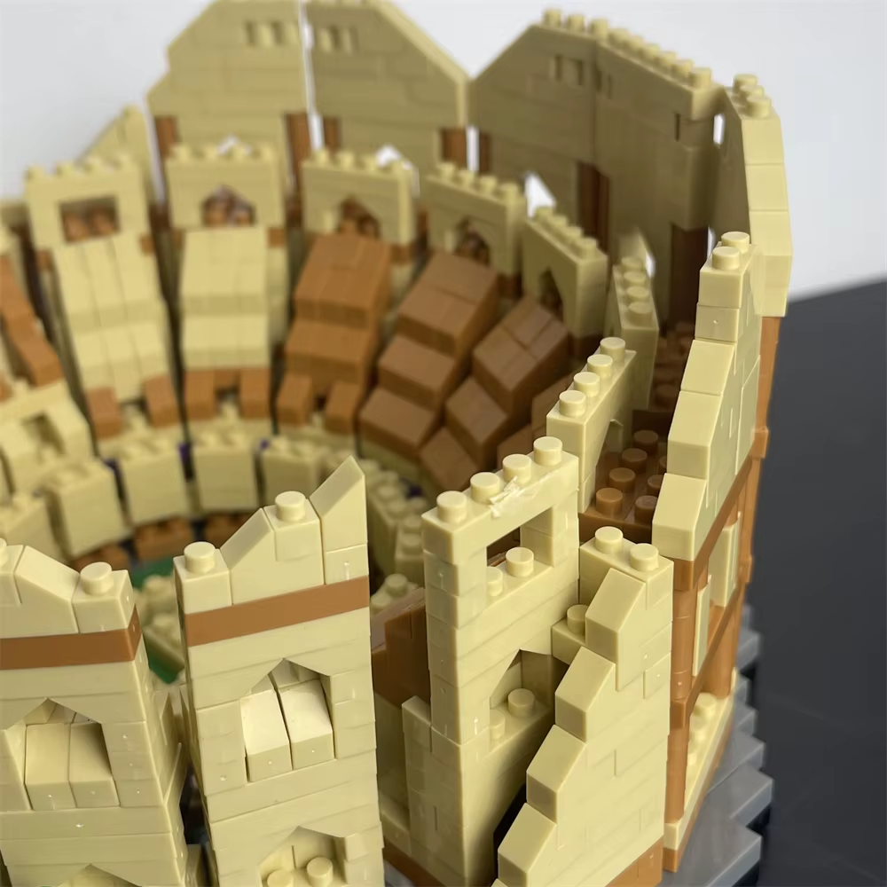 HABO Bausteine Sehenswürdigkeiten Realistisch Kolosseum Eiffel Turm Louvre Pisa